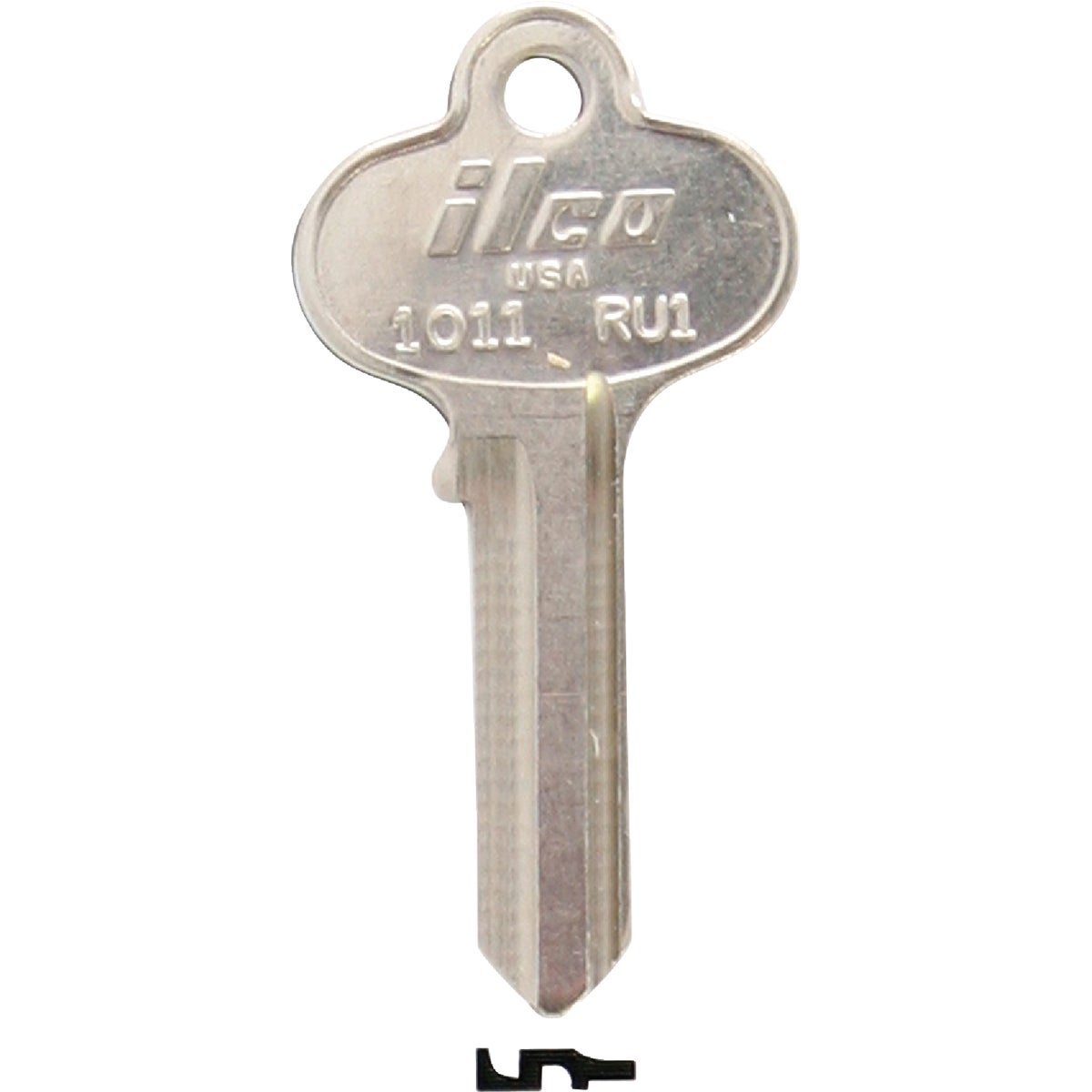 ILCO Russwin Nickel Plated File Cabinet Key RU1 / 1011 (10-Pack)