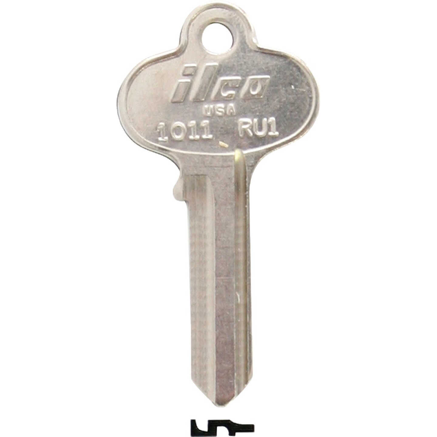 ILCO Russwin Nickel Plated File Cabinet Key RU1 / 1011 (10-Pack) Image 1