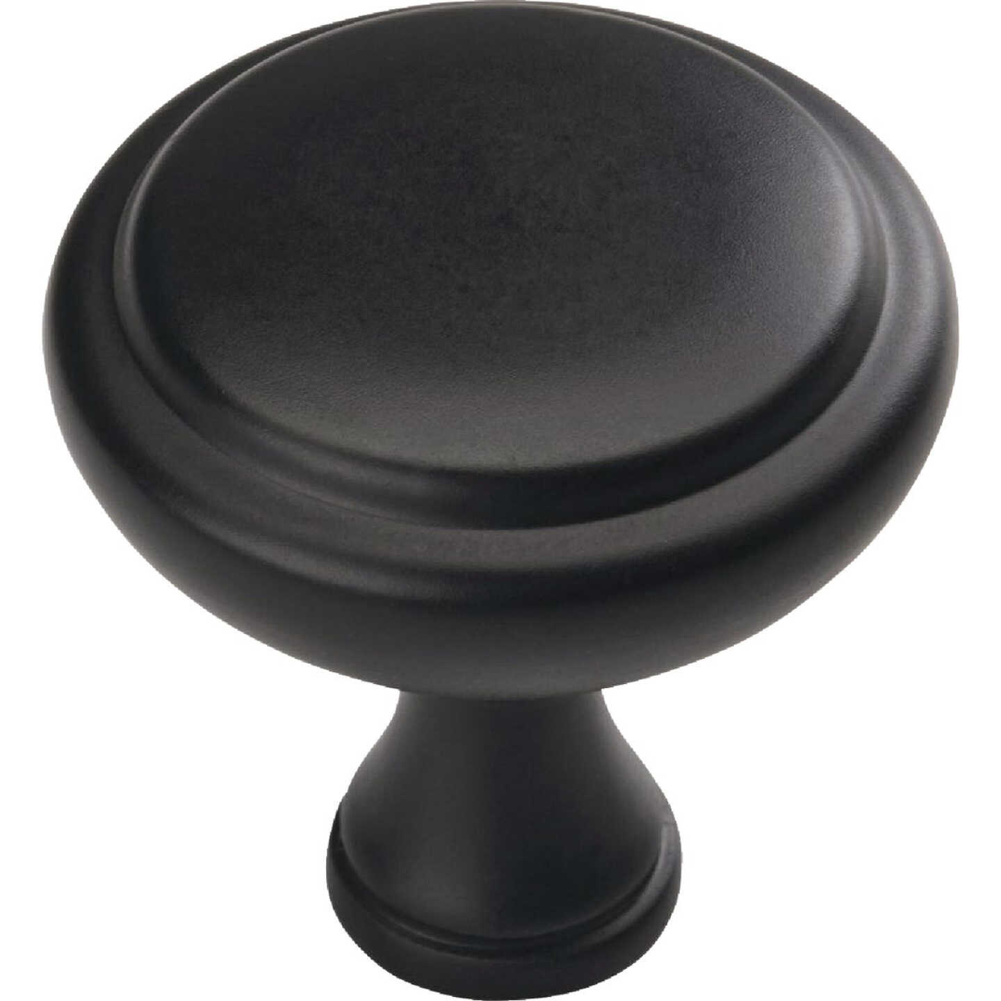 Amerock Arden 1.25 In. Dia. Round Matte Black Cabinet Knob (6-Pack) Image 1