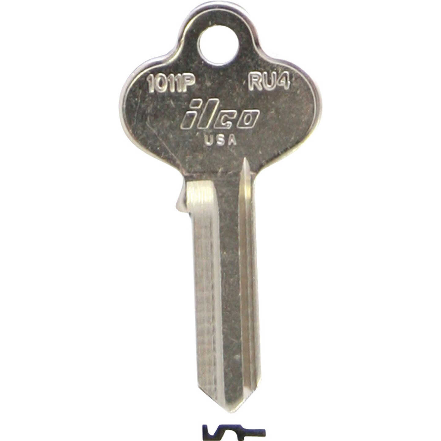 ILCO Russwin Nickel Plated File Cabinet Key RU4 / 1011P (10-Pack) Image 1