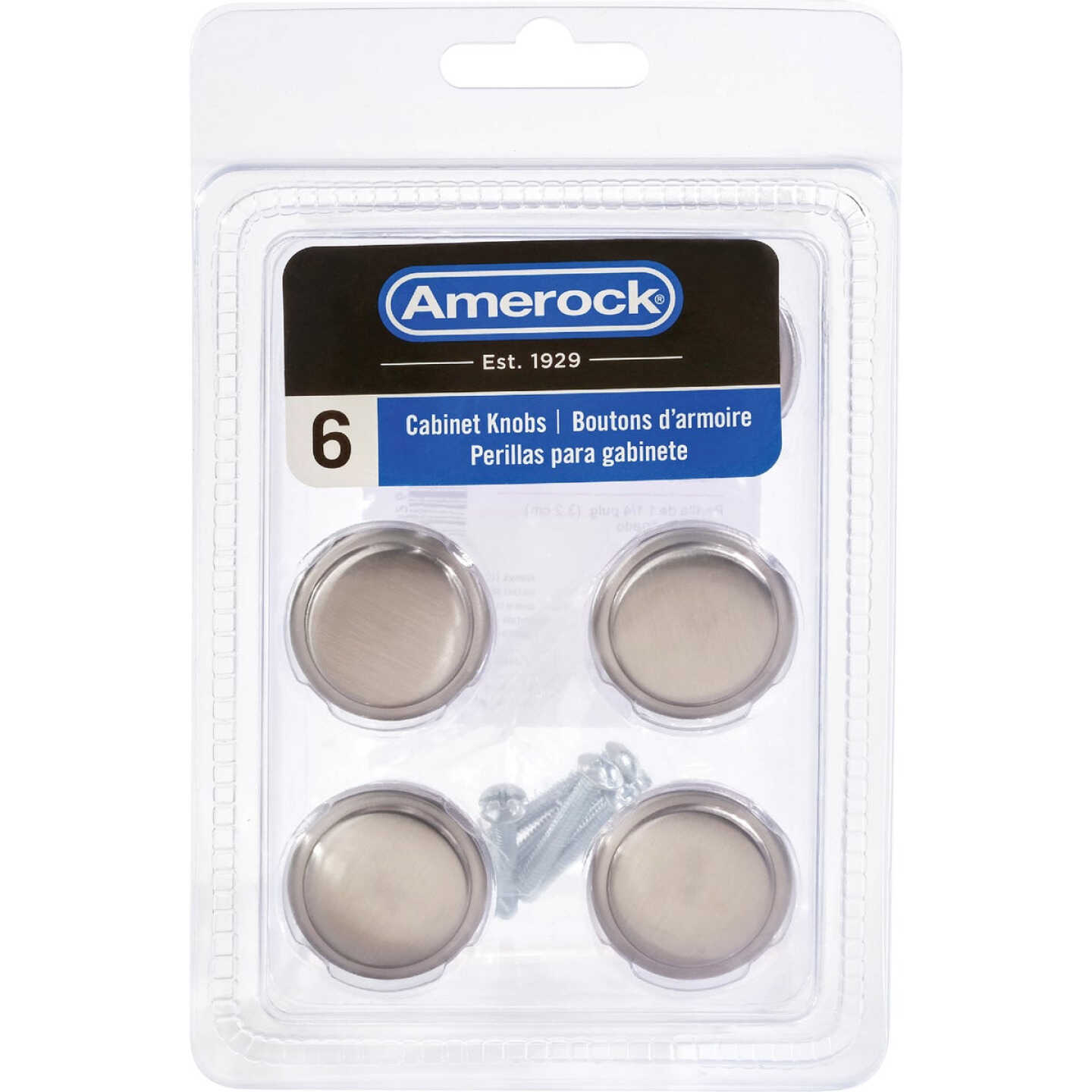 Amerock Arden 1.25 In. Dia. Satin Nickel Cabinet Knob (6-Pack) Image 2