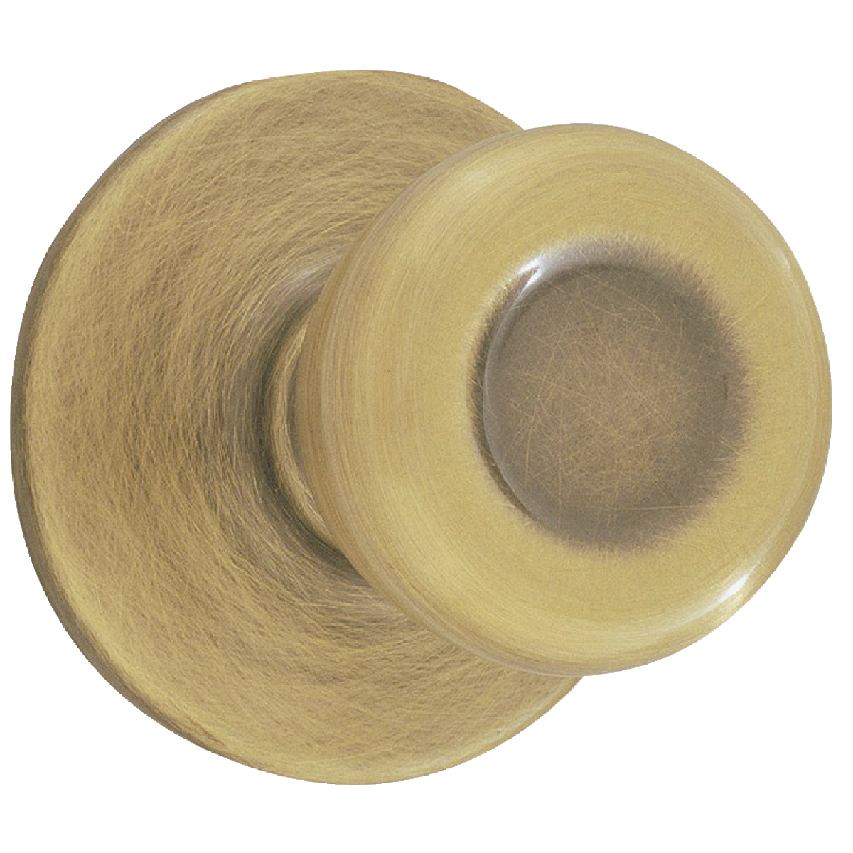 Kwikset Tylo Antique Brass Hall & Closet Door Knob Image 1