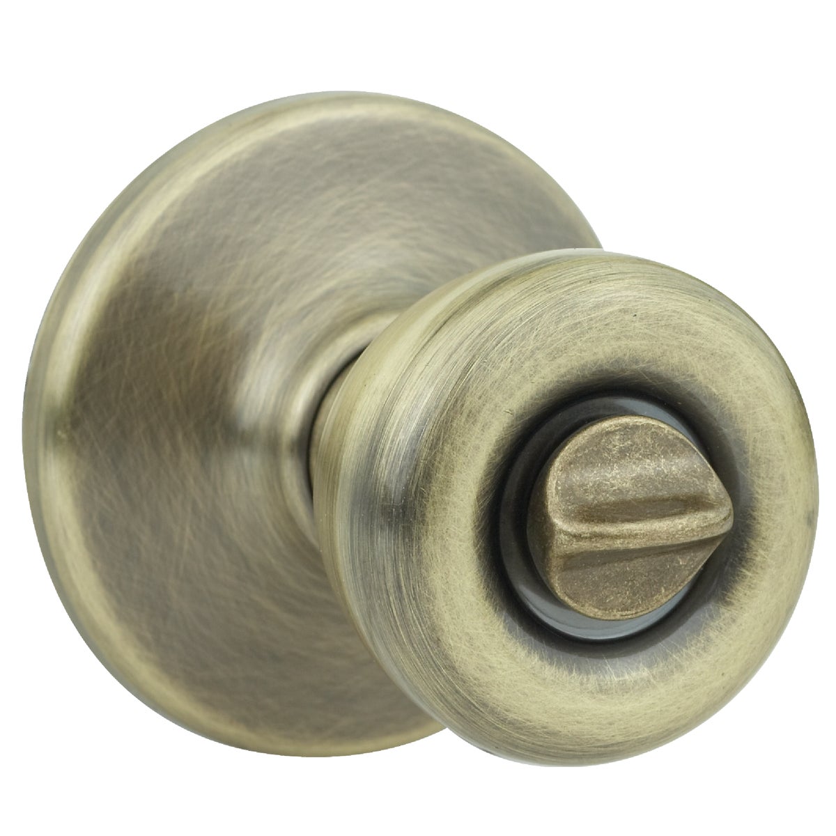Kwikset Tylo Antique Brass Bed & Bath Door Knob Image 1