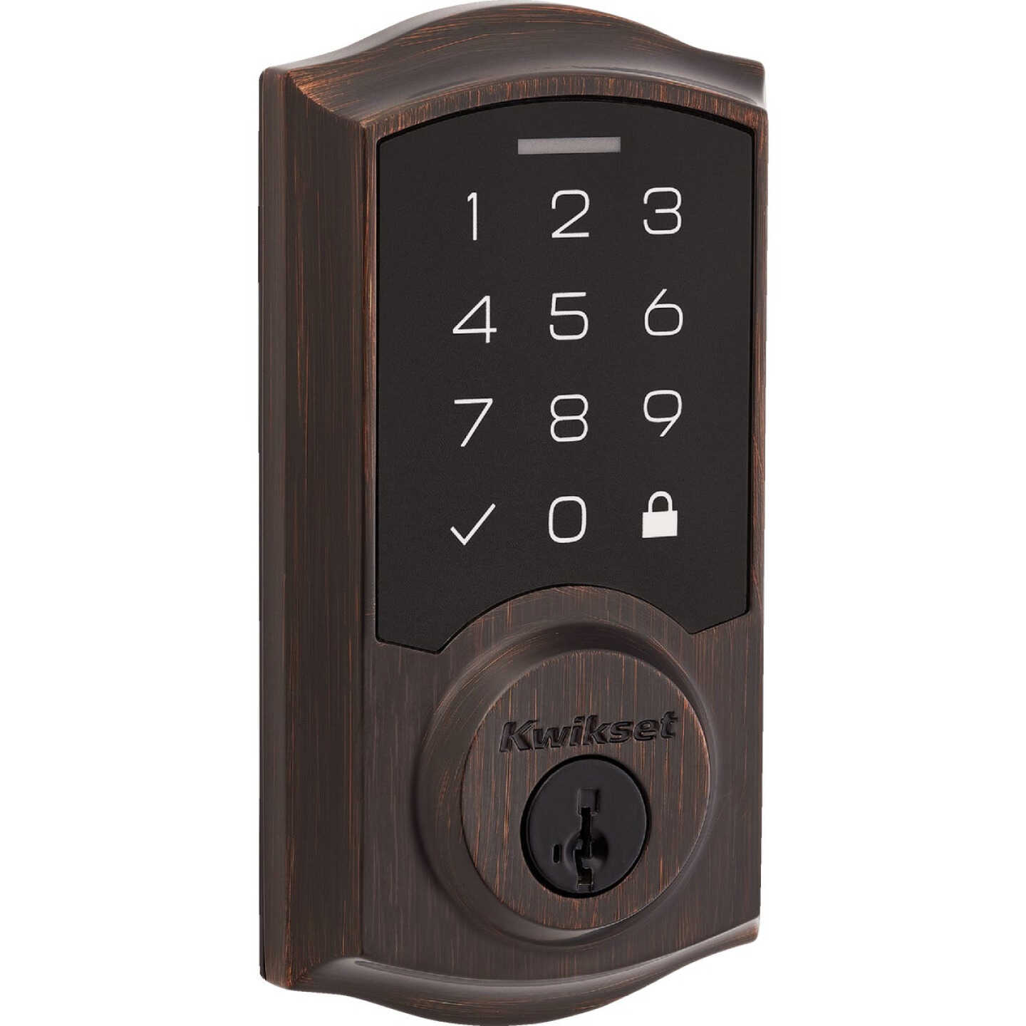 Kwikset SmartCode 270 Traditional Touchpad Electronic Deadbolt With SmartKey, Venetian Bronze Image 1
