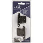 KasaWare Antique Brass Self-Closing Overlay Hinge (2-Pack) Image 2