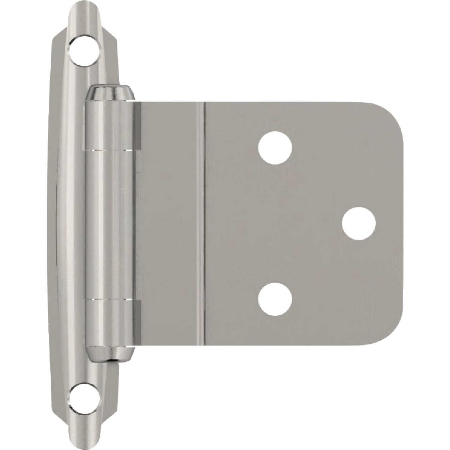 Amerock 3/8 In. Polished Chrome Inset Self Closing Face Mount Cabinet Hinge (2-Pack) Image 1