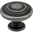 Elements Arcadia 1-5/16 In. Diameter Distressed Antique Silver Round Cabinet Knob Image 1