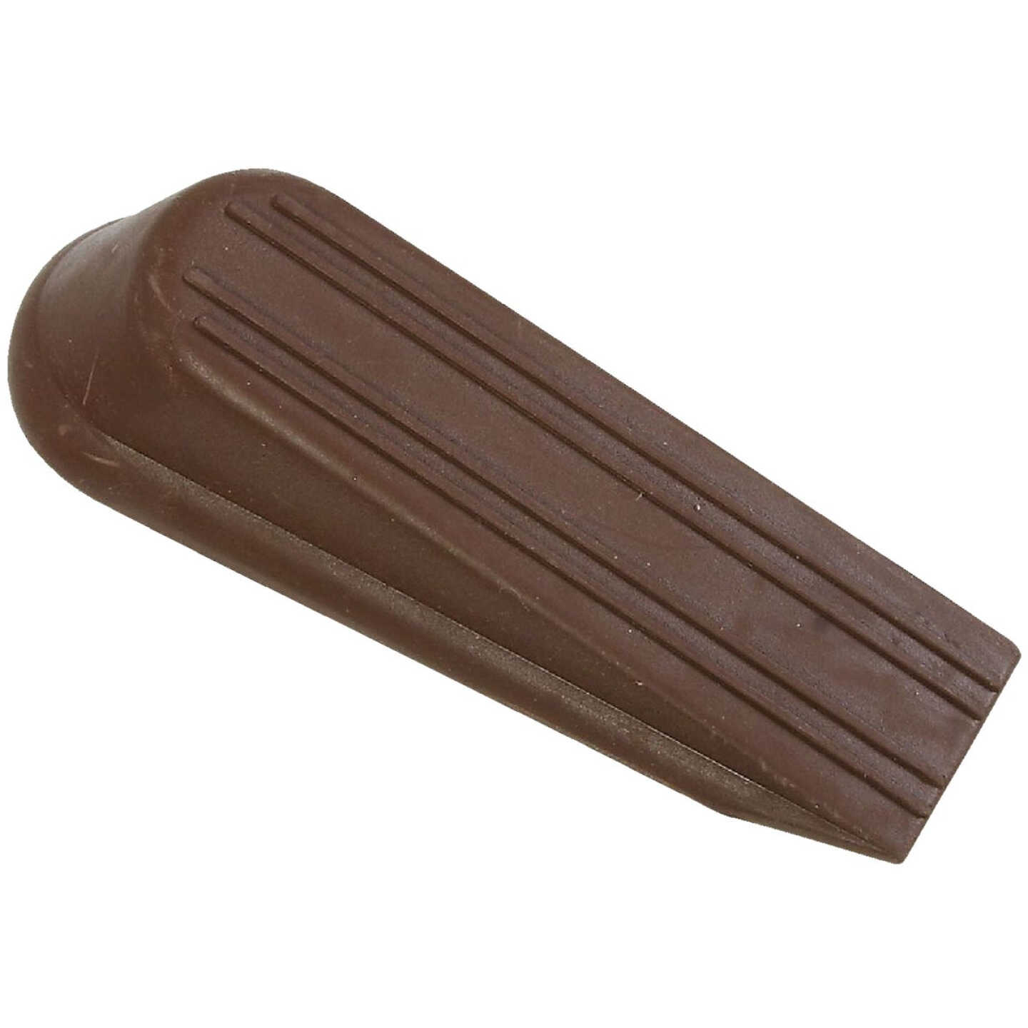 National Hardware 4 In. Brown Wedge Door Stop (2-Pack) Image 1