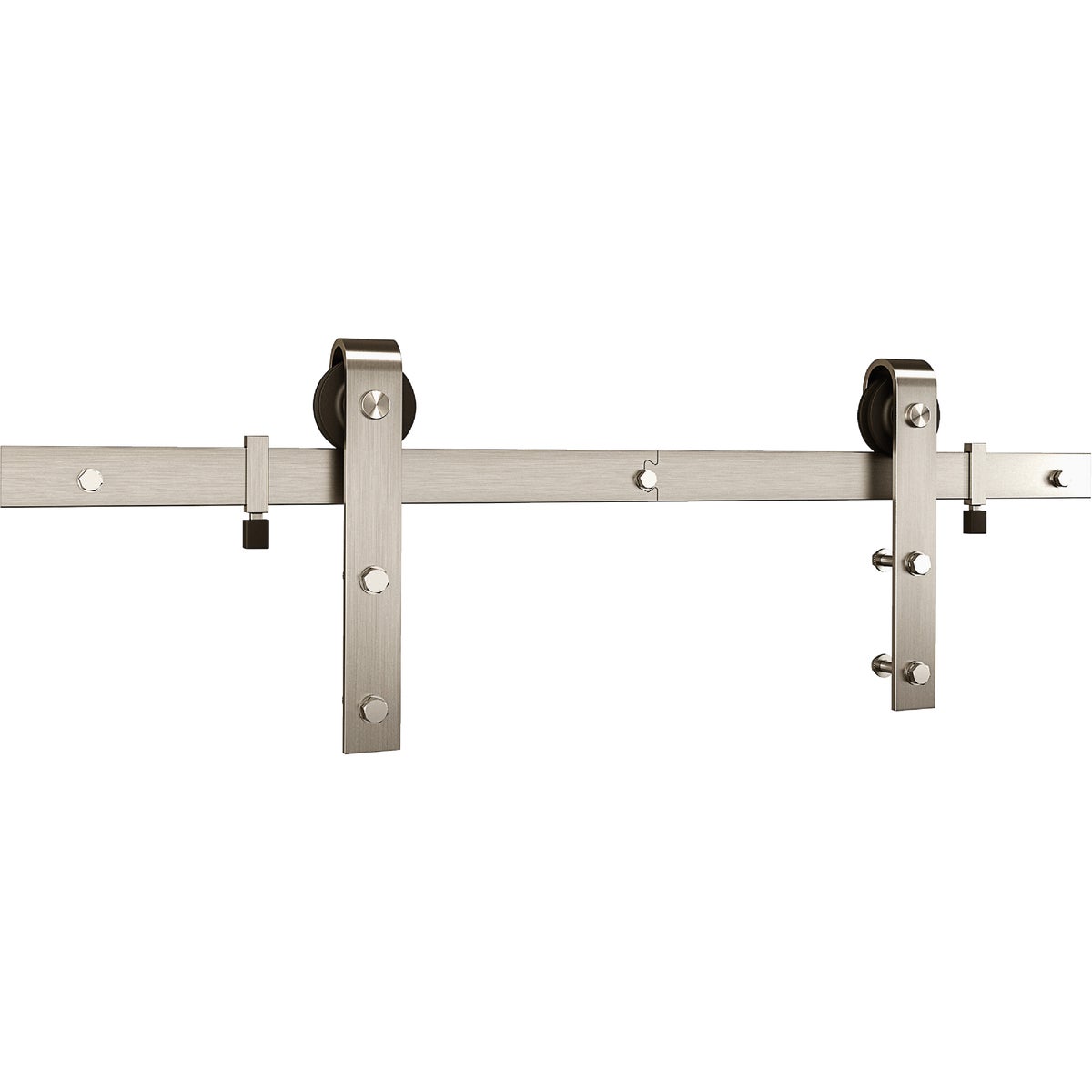 National Hardware 72 In. Satin Nickel Classic Interior Barn Door Kit (2-Piece)