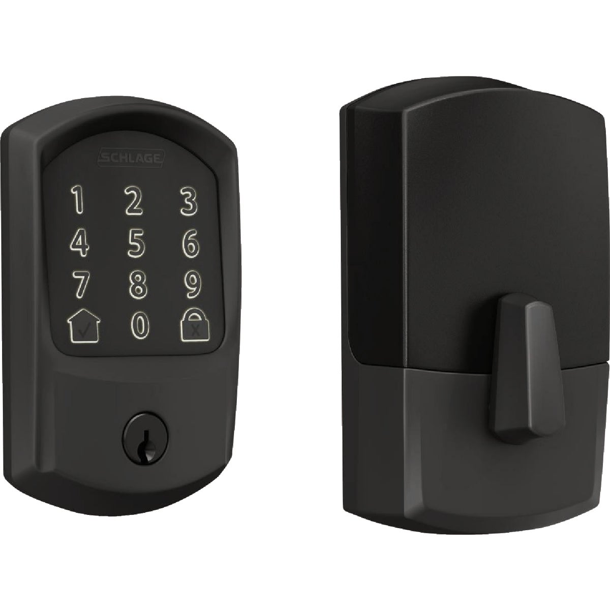 Schlage Encode Greenwich Matte Black Smart WiFi Deadbolt Image 1