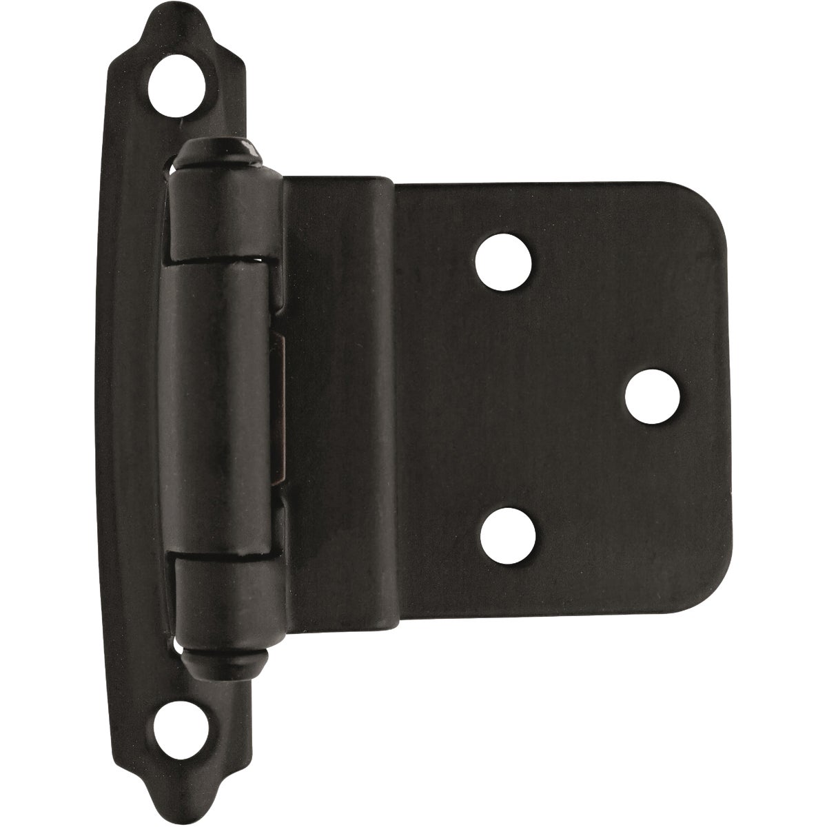 Amerock 3/8 In. Flat Black Self-Closing Face Mount Inset Hinge (2-Pack) Image 1