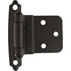 Amerock 3/8 In. Flat Black Self-Closing Face Mount Inset Hinge (2-Pack) Image 1