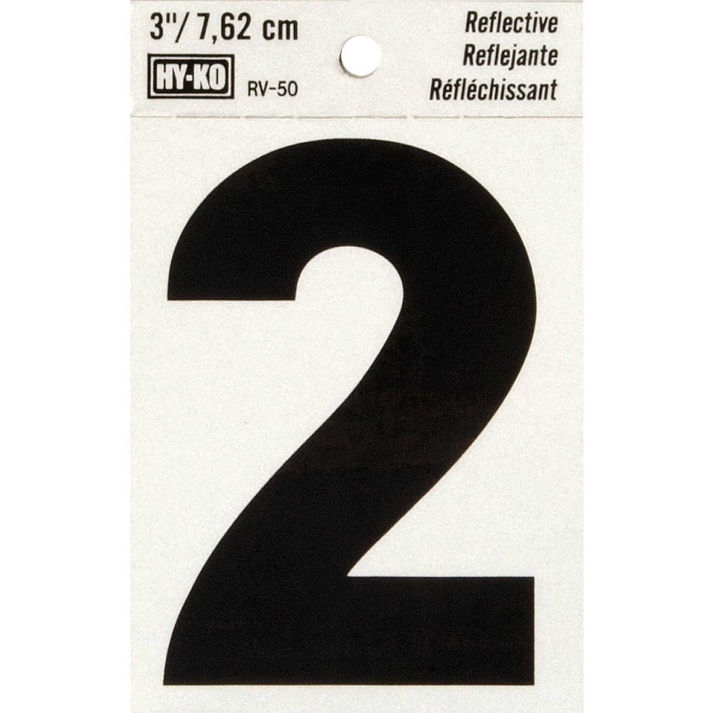 Hy-Ko Vinyl 3 In. Reflective Adhesive Number Two Image 1
