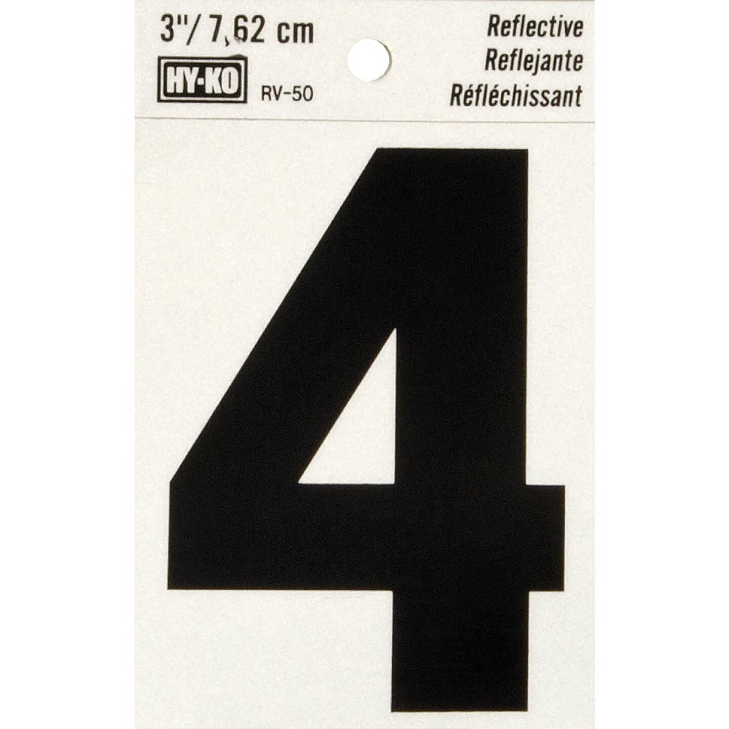 Hy-Ko Vinyl 3 In. Reflective Adhesive Number Four Image 1