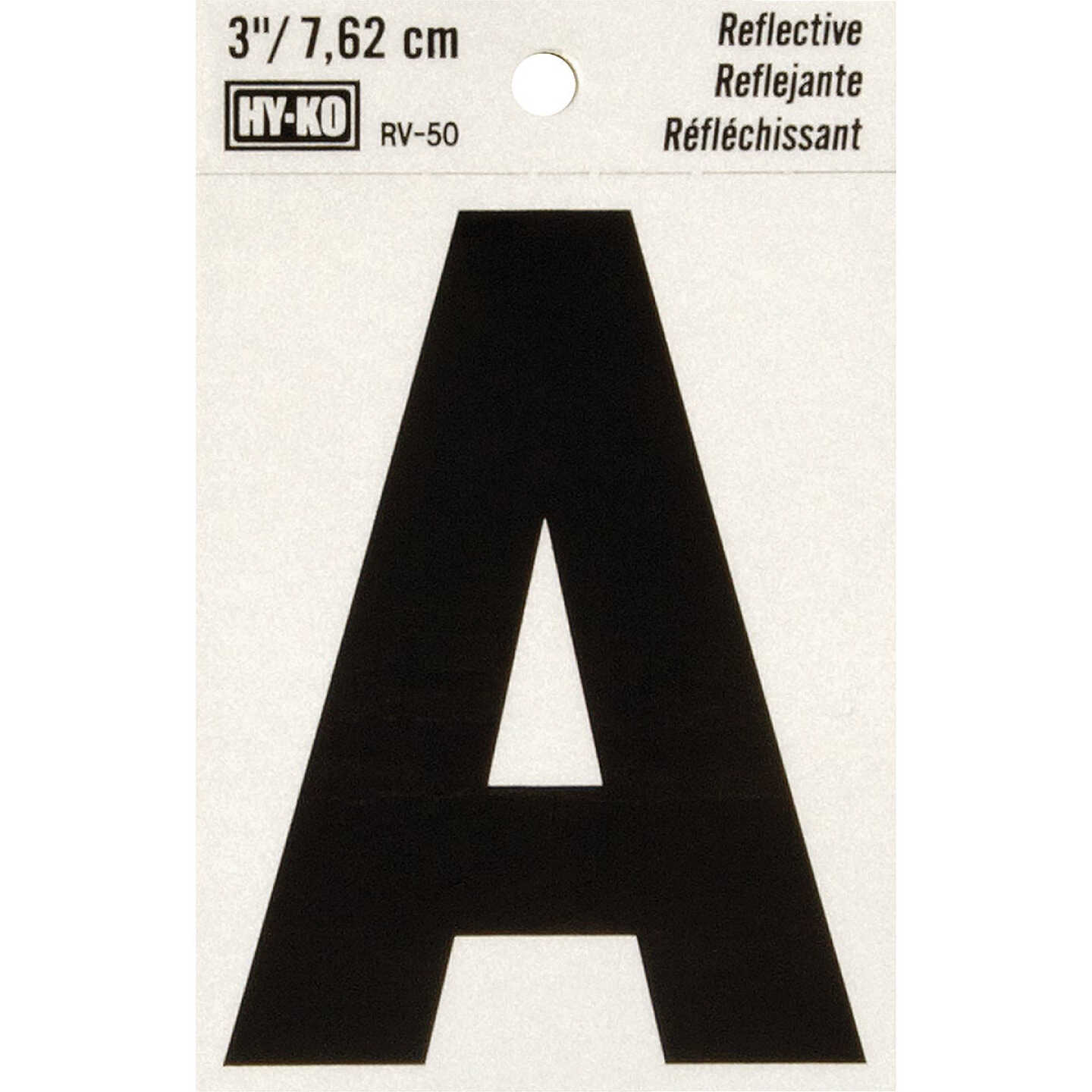 Hy-Ko Vinyl 3 In. Reflective Adhesive Letter, A Image 1