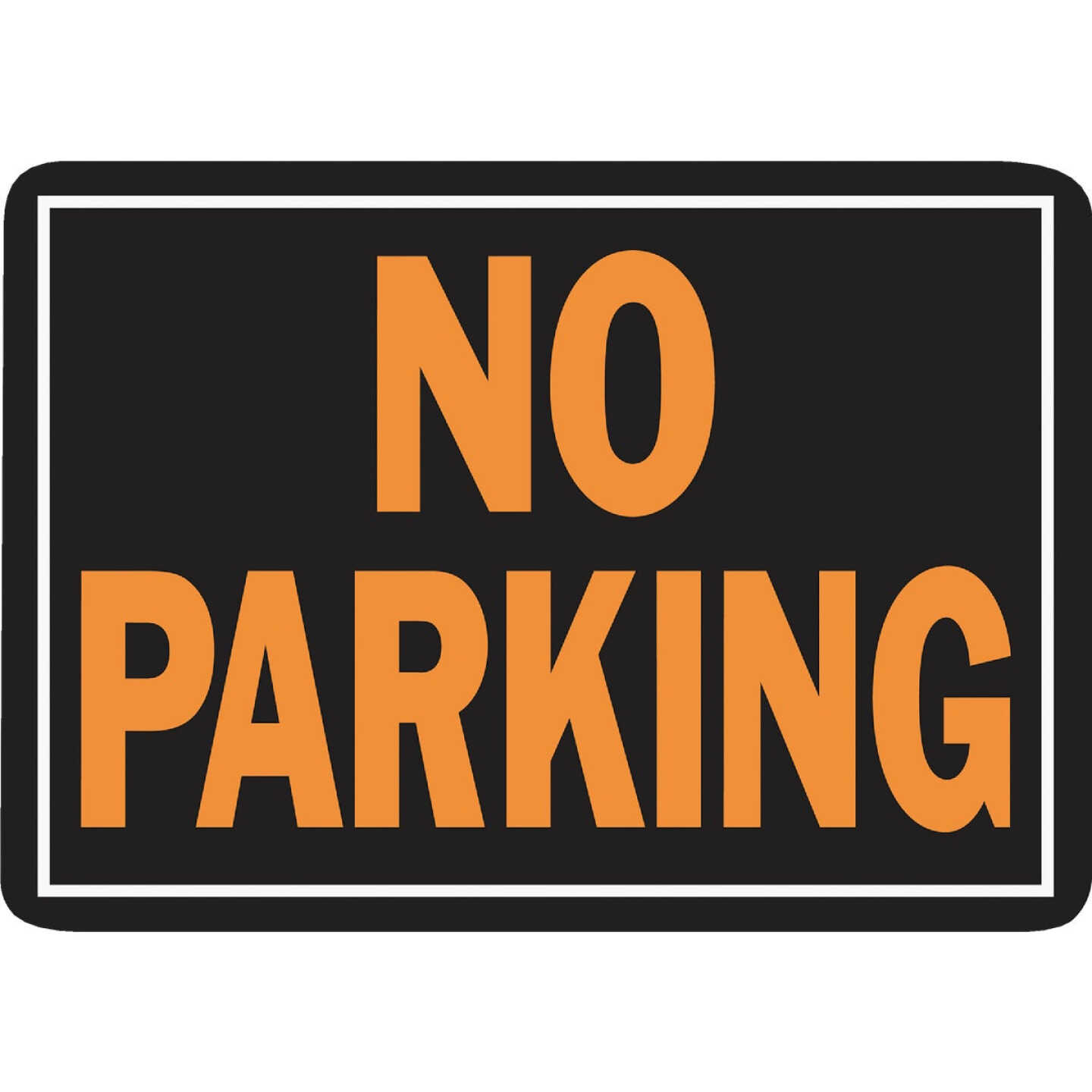 Hy-Ko 10x14 Day-Glo Aluminum Sign, No Parking Image 1