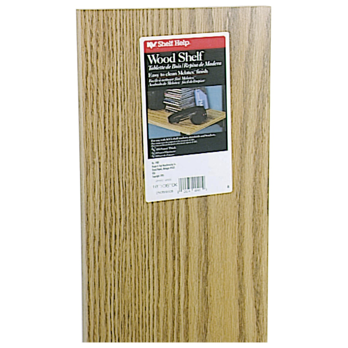 Knape & Vogt 10 In. x 36 In. Oak All-Purpose Shelf