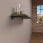 Knape & Vogt Birmingham 10 In. Black Straight Pipe Shelf Bracket Image 2