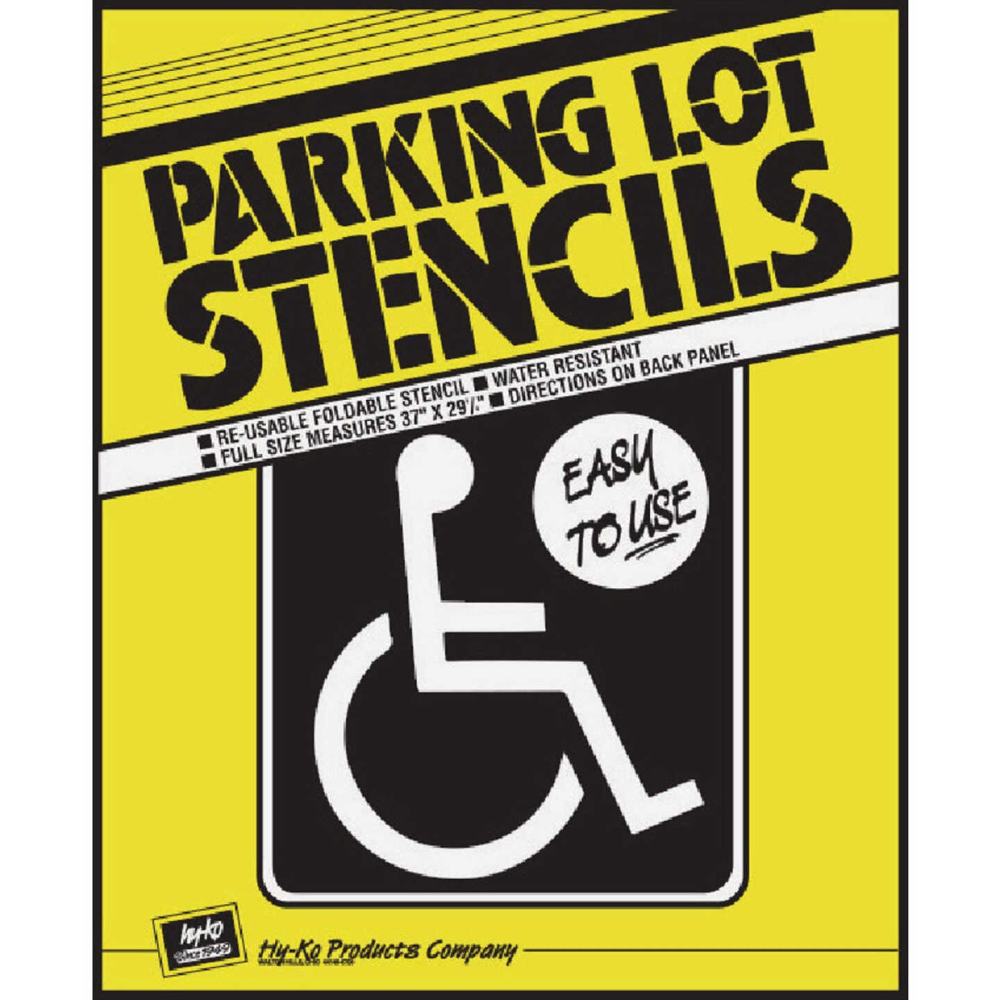 Hy-Ko Handicapped Parking Lot Stencil Image 1