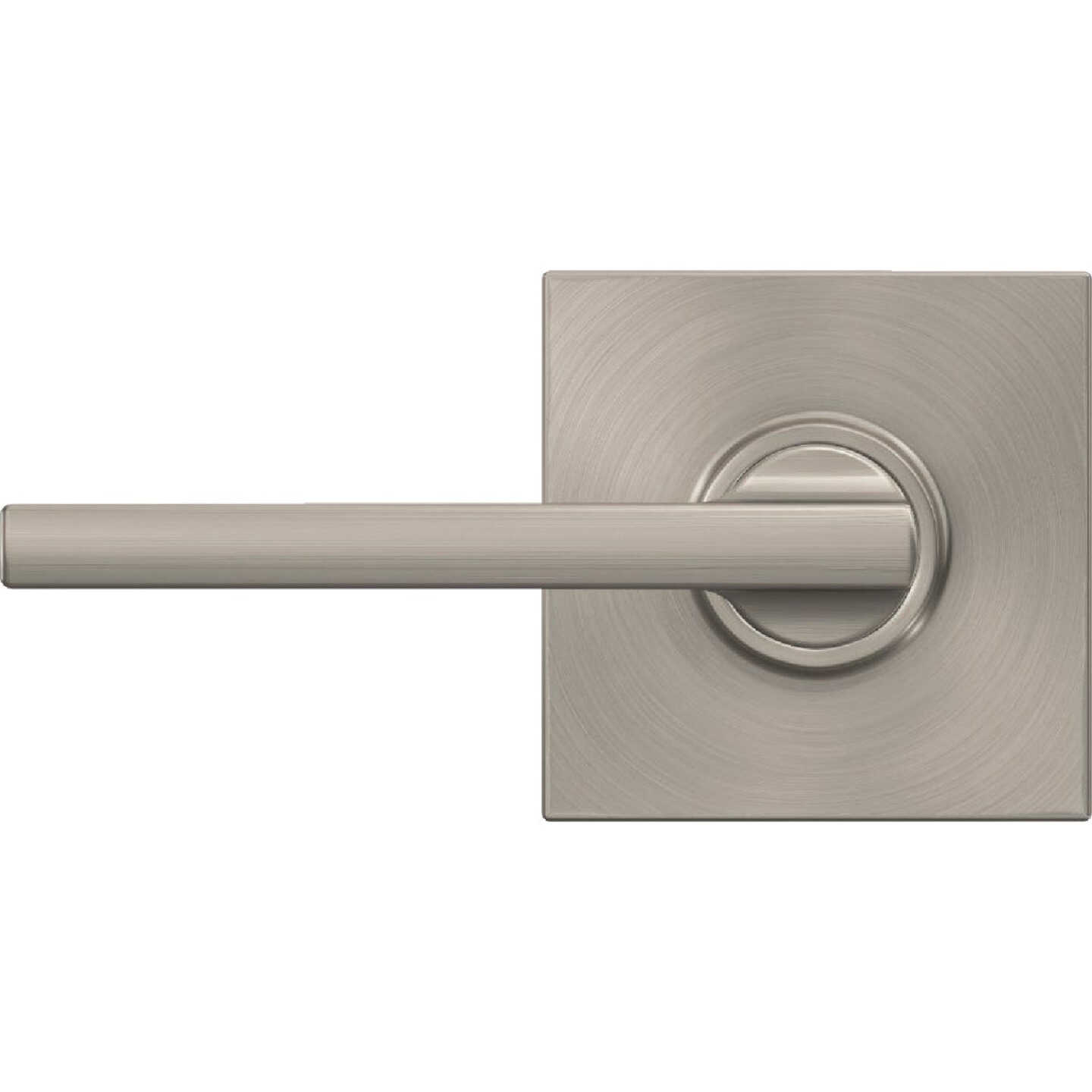 Schlage F Series Latitude Lever Collins Satin Nickel Hall & Closet Lock Image 1