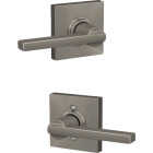 Schlage F Series Latitude Lever Collins Satin Nickel Hall & Closet Lock Image 3