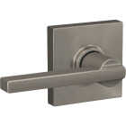Schlage F Series Latitude Lever Collins Satin Nickel Hall & Closet Lock Image 4