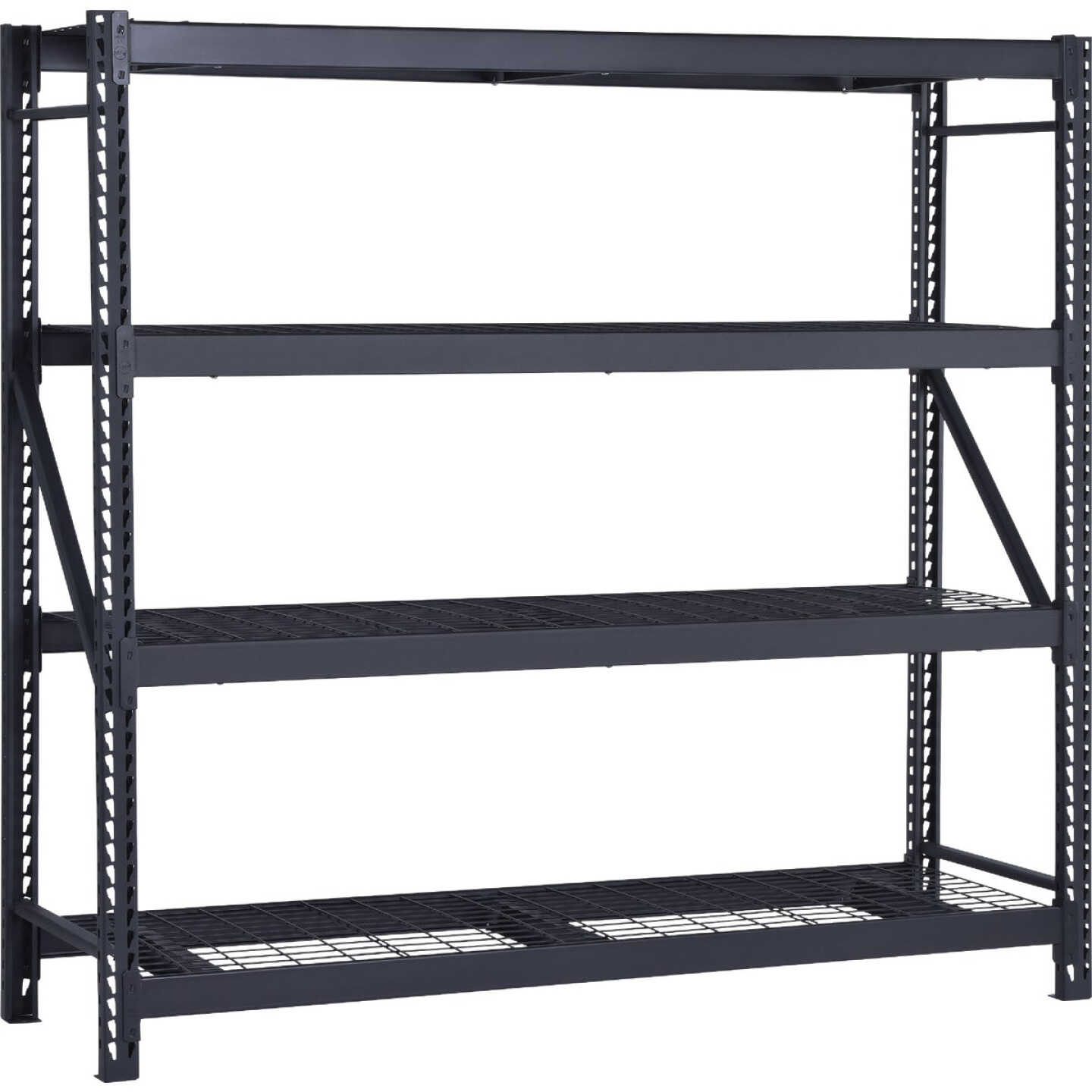 Muscle Rack 84 In. W. x 24 In. D. x 84 In. H. 4-Tier Black Steel Welded Rack Image 1