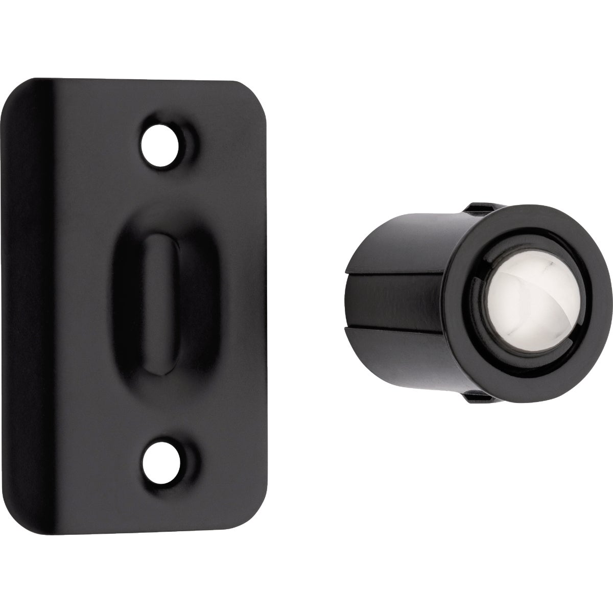 National Hardware Matte Black Drive-in Ball Catch Image 1