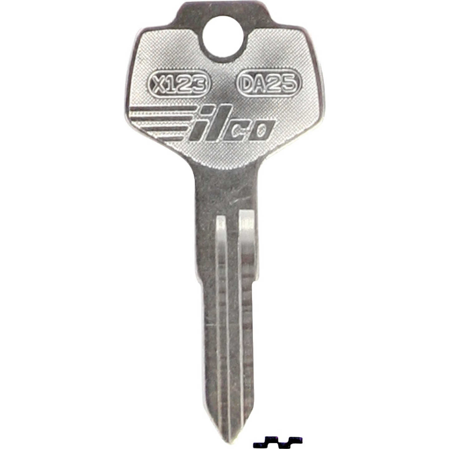 ILCO Nissan Nickel Plated Automotive Key, DA25 / X123 (10-Pack) Image 1