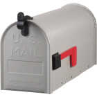 Gibraltar Grayson T1 Gray Steel Rural Post Mount Mailbox Image 1