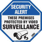 Hy-Ko 12 x 12 Plastic Sign, These Premises Protected By Video Survelliance Image 1