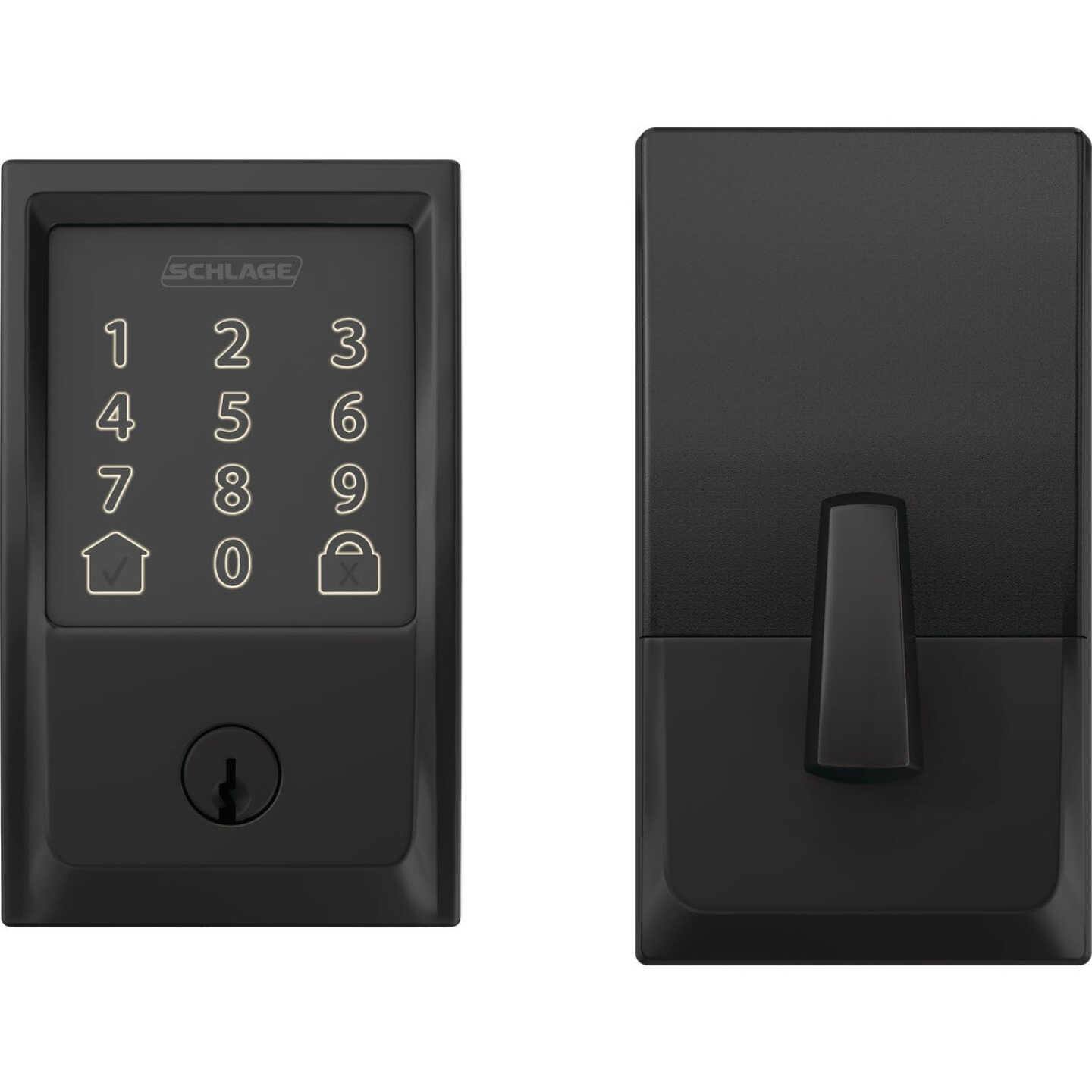 Schlage Encode Century Matte Black Smart WiFi Deadbolt Image 1