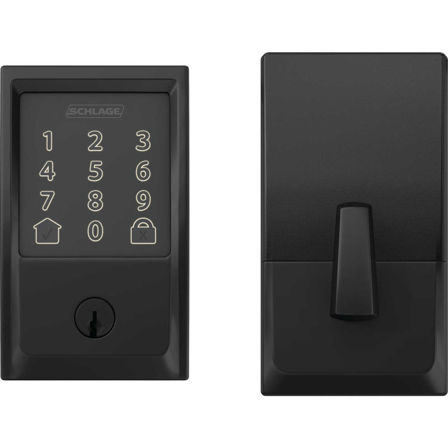Schlage Encode Century Matte Black Smart WiFi Deadbolt Image 1