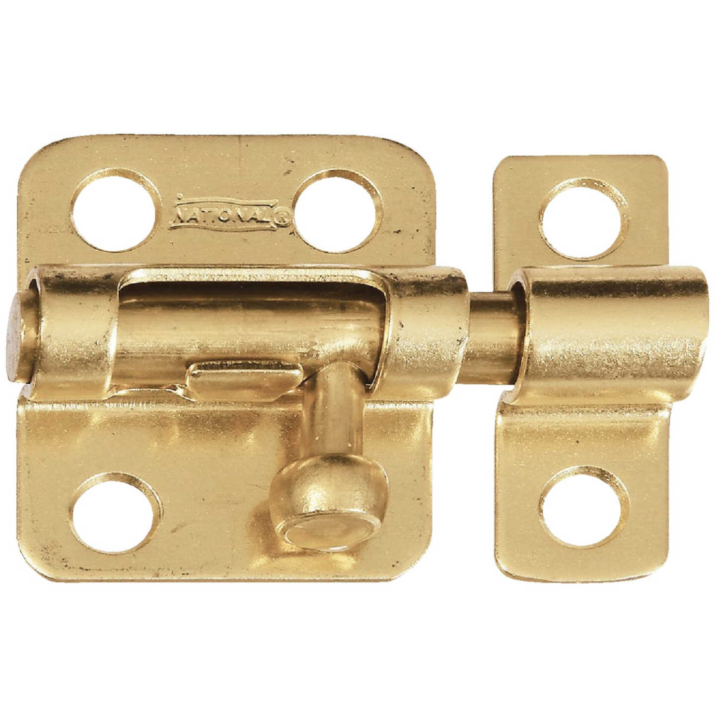 National Hardware 2 In. Solid Brass Door Barrel Bolt Image 1