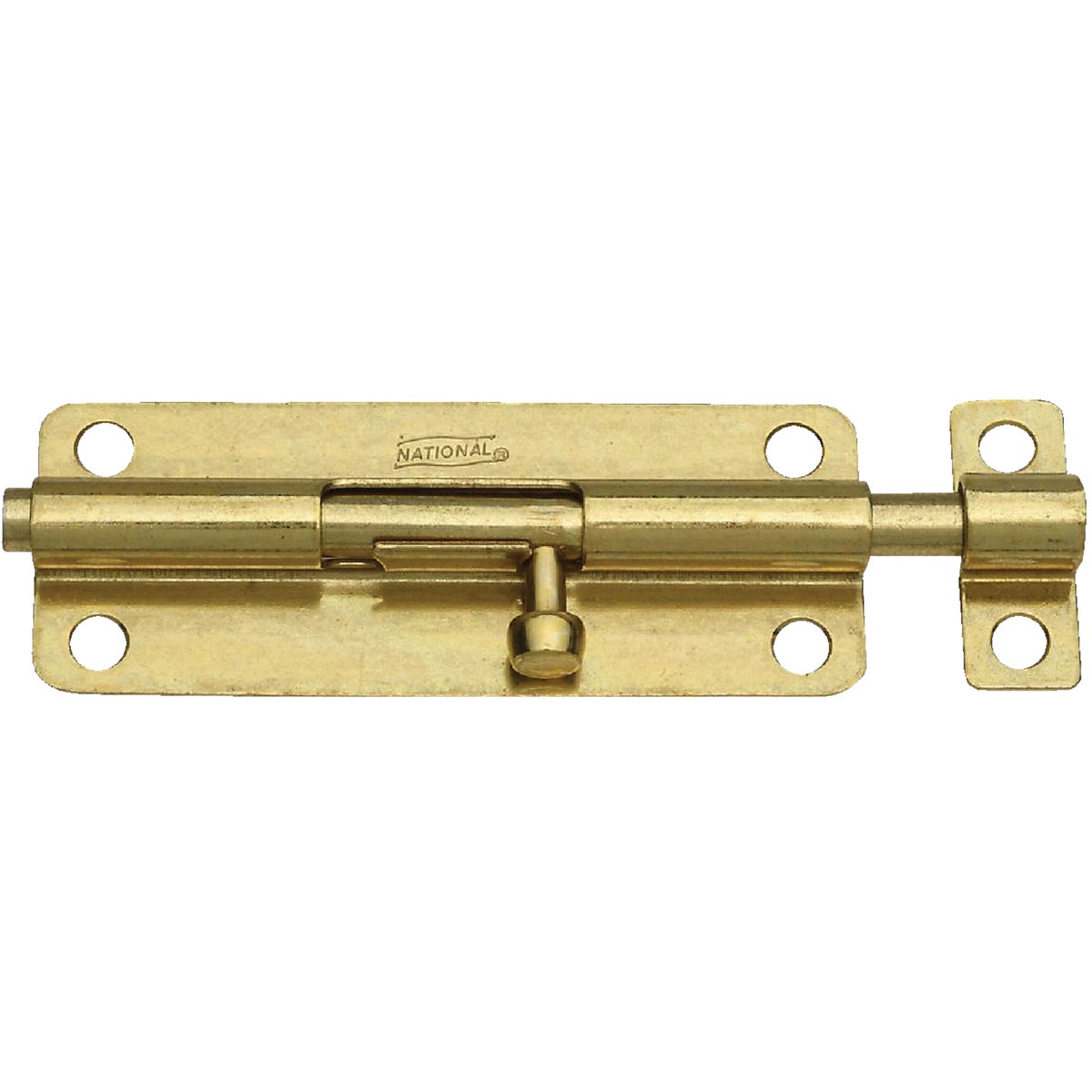National Hardware 5 In. Brass Steel Door Barrel Bolt