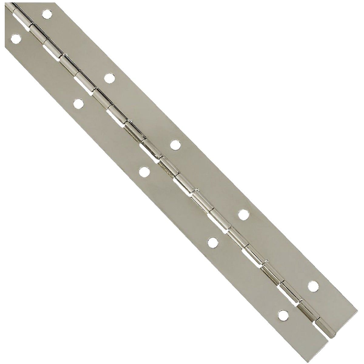 National Hardware Steel 1-1/2 In. x 12 In. Nickel Continuous Hinge