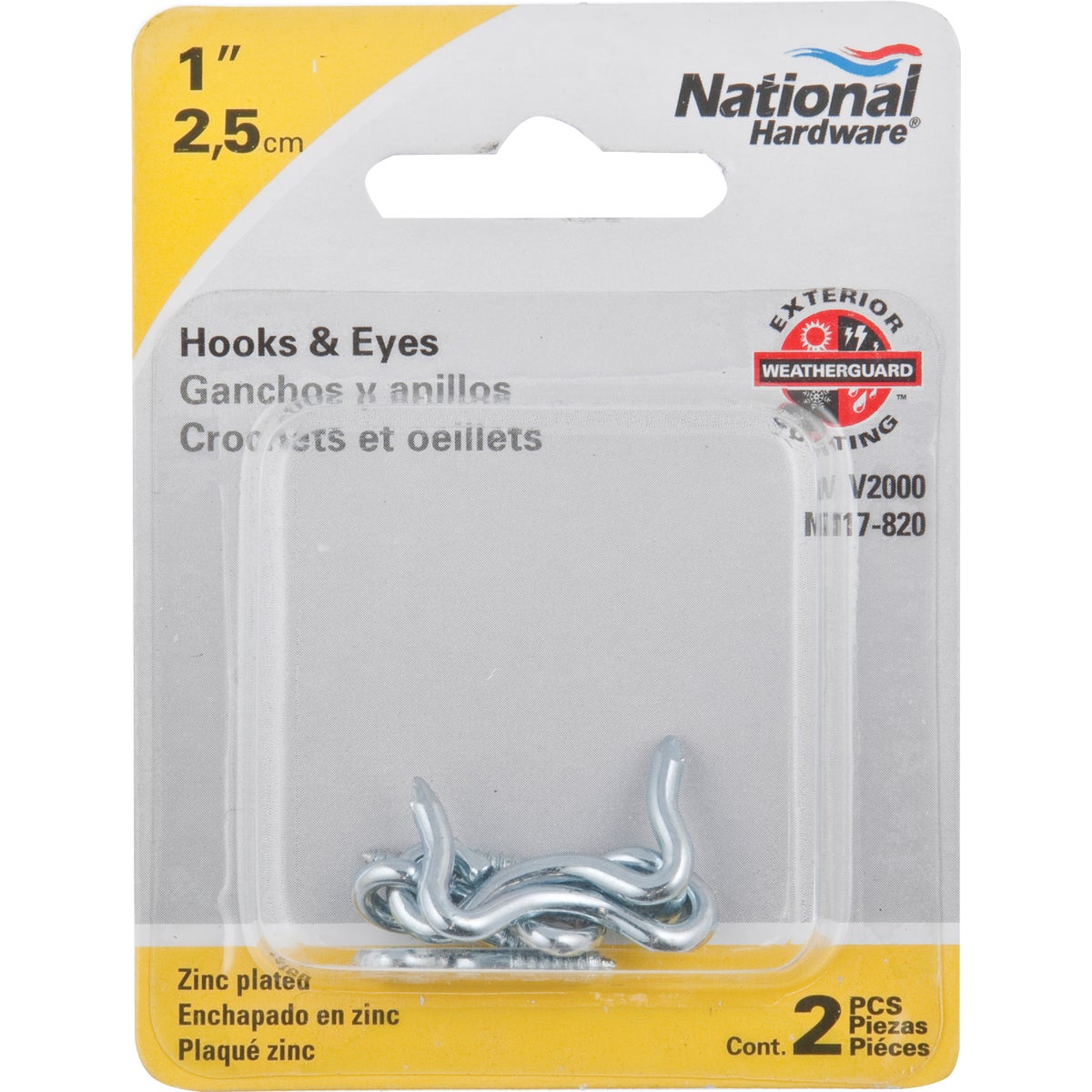 National Hardware1 In. Steel Hook & Eye Bolt (2 Ct.) Image 2