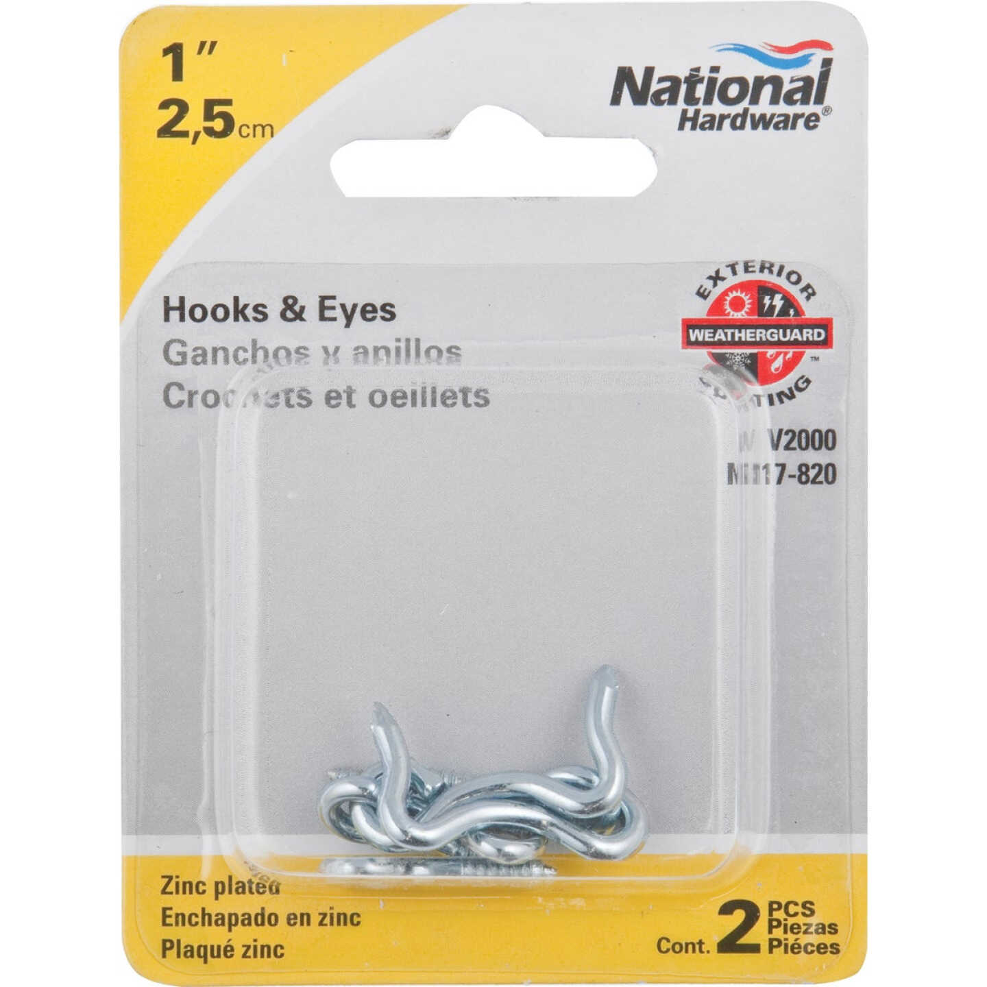 National Hardware1 In. Steel Hook & Eye Bolt (2 Ct.) Image 2