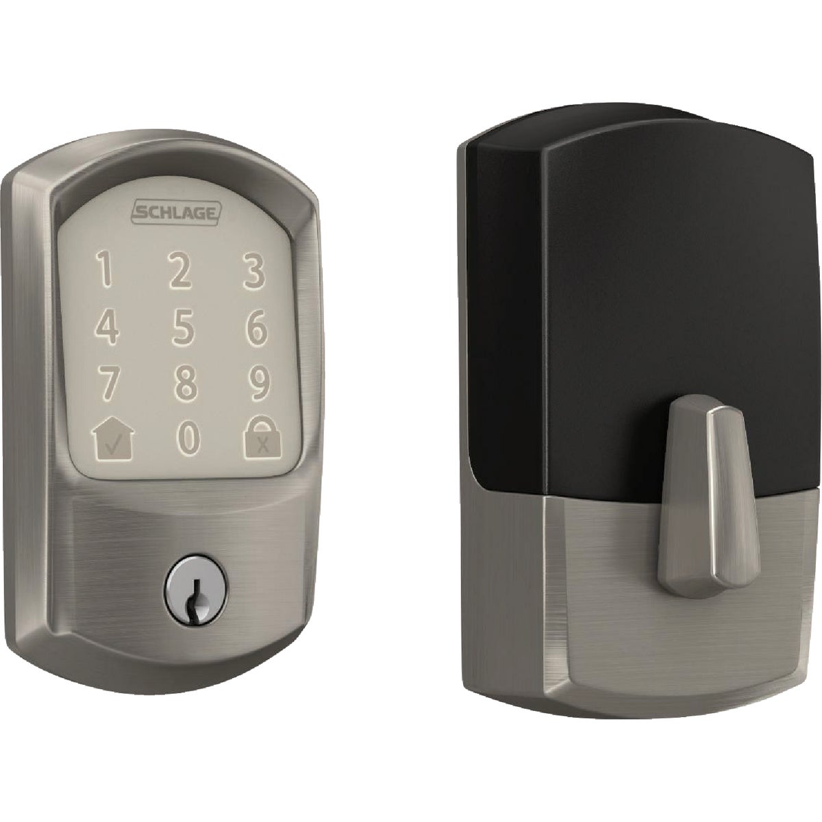 Schlage Encode Greenwich Satin Nickel Smart WiFi Deadbolt Image 1
