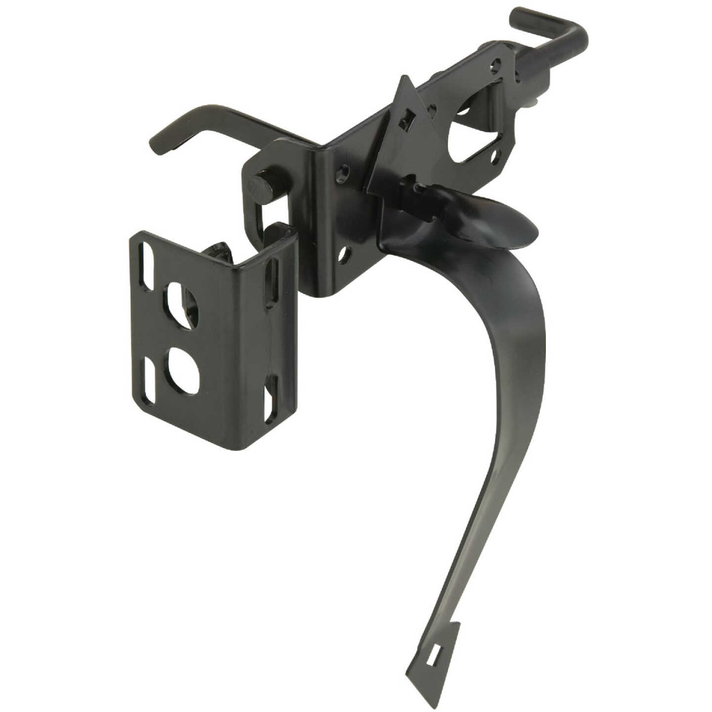 National Hardware Satin Black Heavy-Duty Gate Latch Image 1