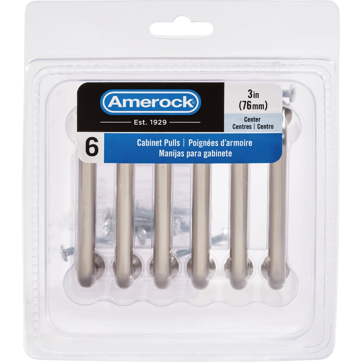 Amerock Factor 3 In. Satin Nickel Cabinet Pull (6-Pack) Image 2