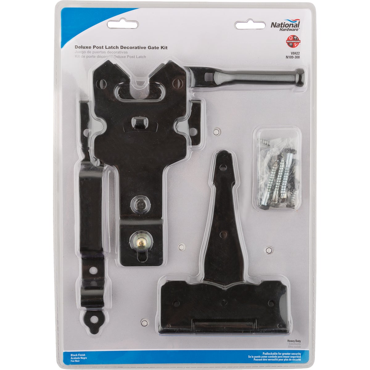 National Hardware Deluxe Latch Decorative T-Hinge Gate Kit Image 3