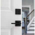 Kwikset Halifax Matte Black Deadbolt and Door Lever Combo With SmartKey Image 2