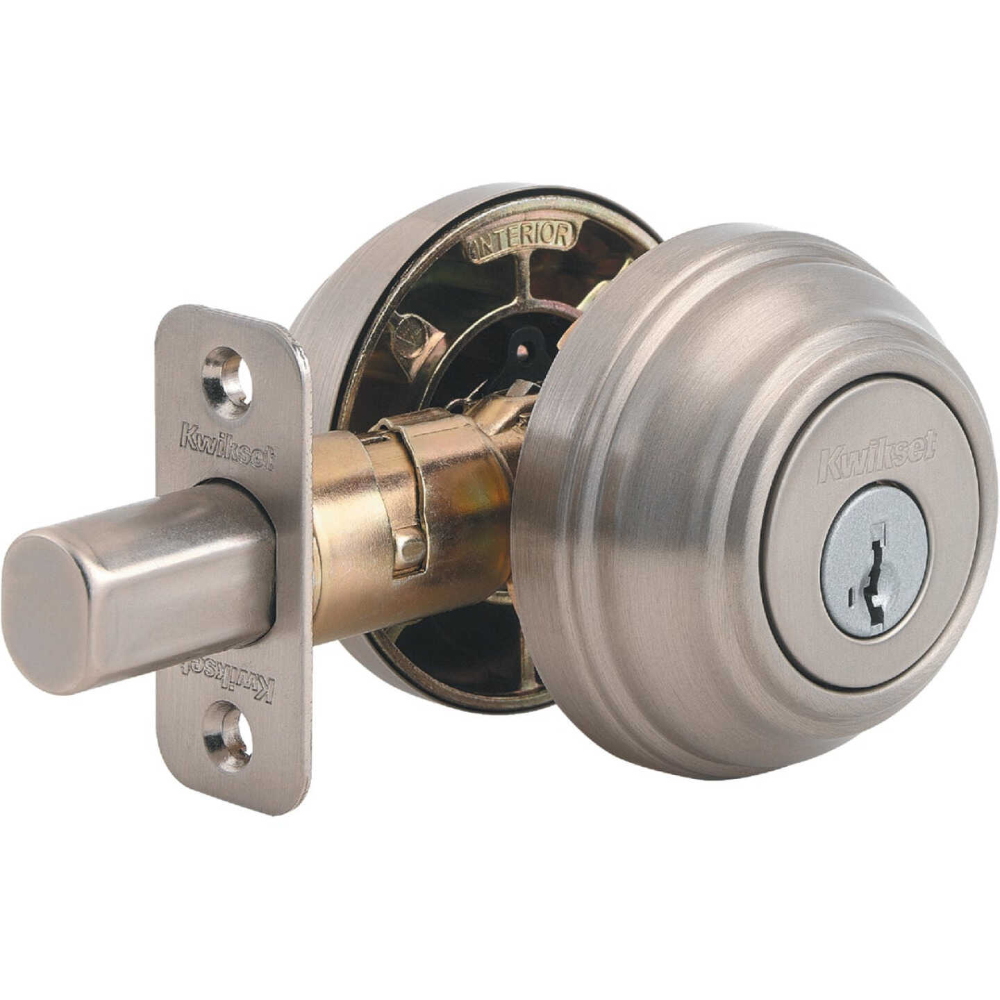 Kwikset Signature Series Satin Nickel Double Cylinder Deadbolt with SmartKey Image 1