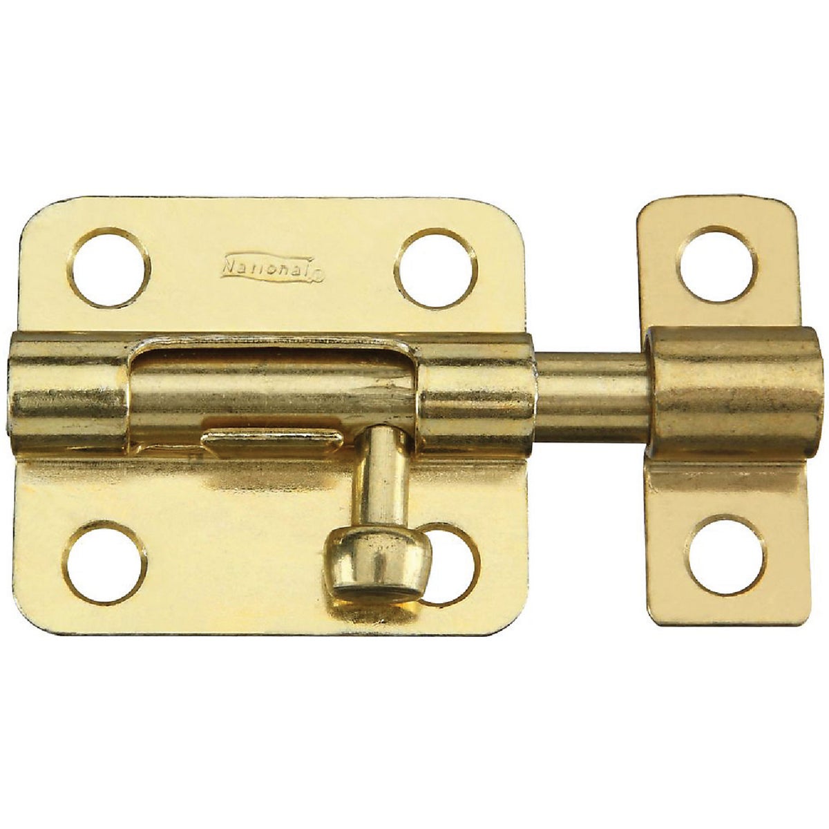 National Hardware 2-1/2 In. Brass Steel Door Barrel Bolt