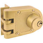 Defender Security Brass Double Cylinder Single Rim Deadlock, Jimmy-Resistant Image 2