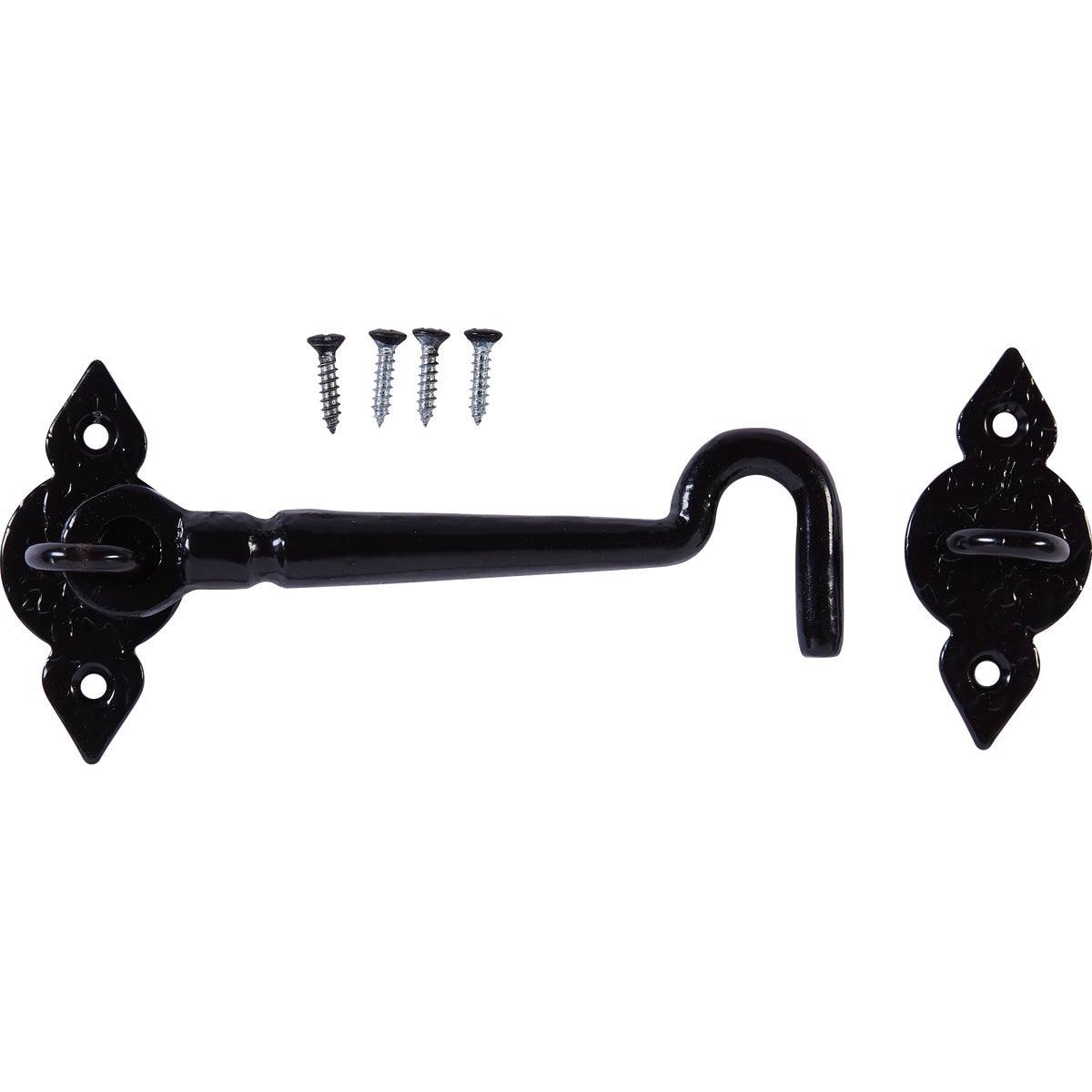 National Hardware 6 In. Spear Black Gate Hook