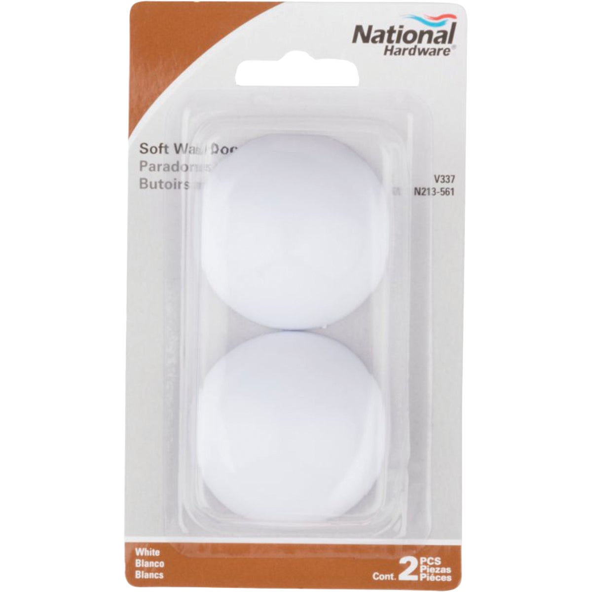 National Hardware White Softstop Wall Door Stop (2-Count) Image 2