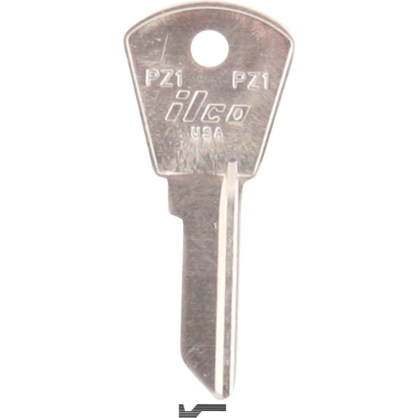 ILCO Papaiz Nickel Plated File Cabinet Key PZ1 (10-Pack) Image 1