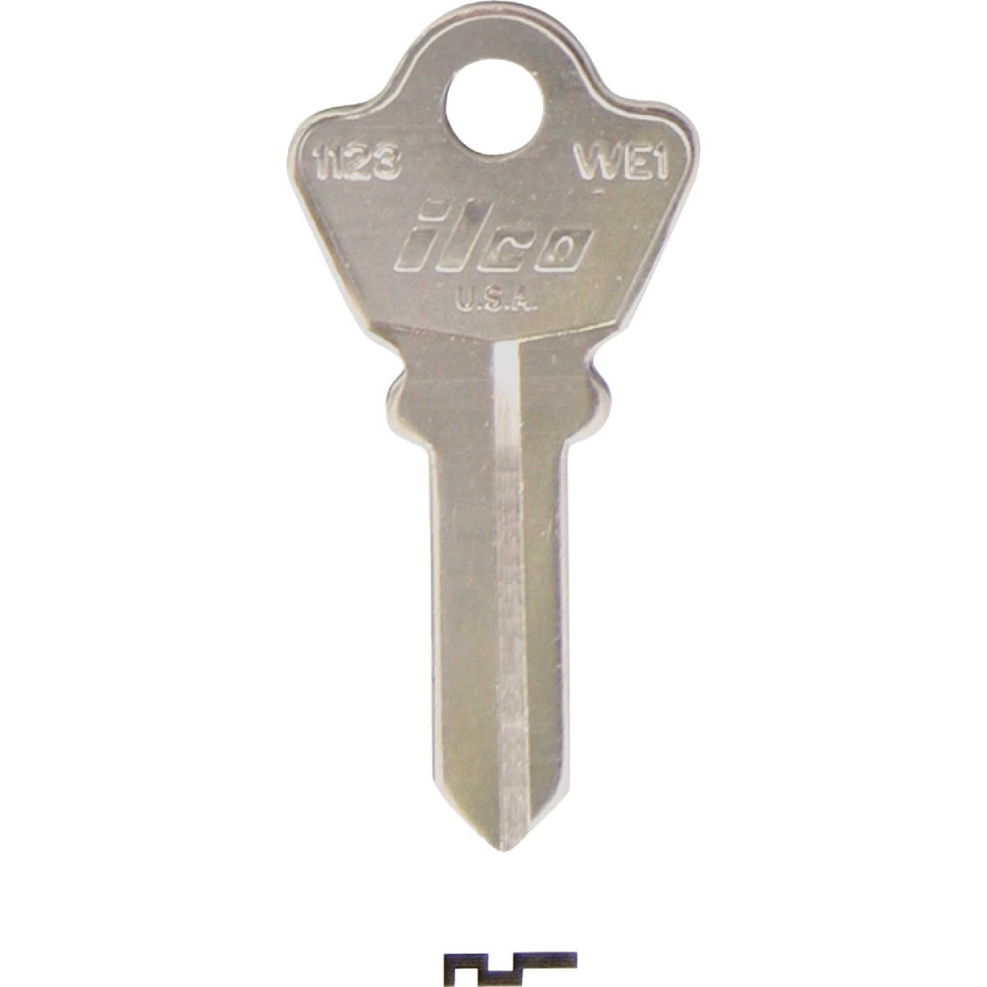 ILCO Welch Nickel Plated Cam Lock Key, 1123 (10-Pack) Image 1